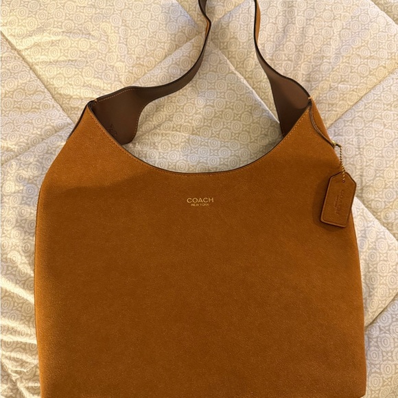 Coach Tan Leather Hobo Bag Brookling 28 - Picture 3 of 7